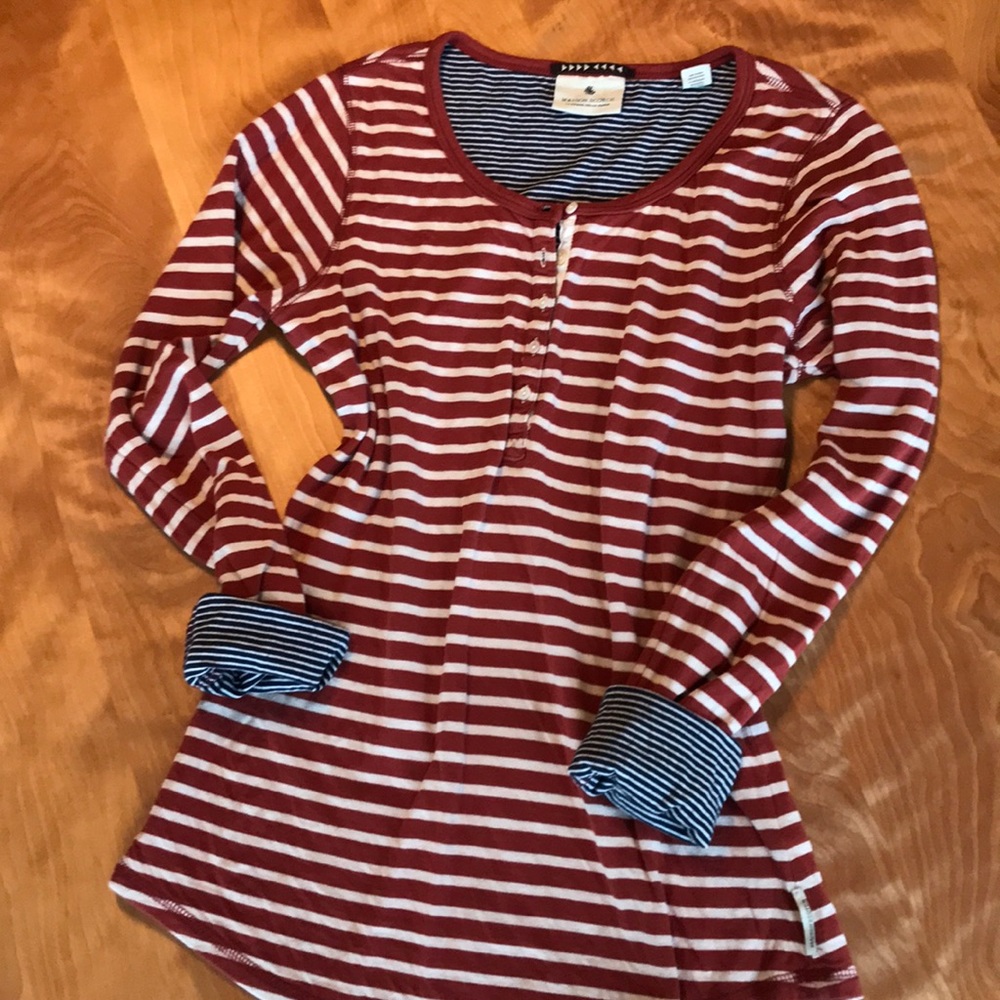 Maison Scotch long sleeve Striped t shirt